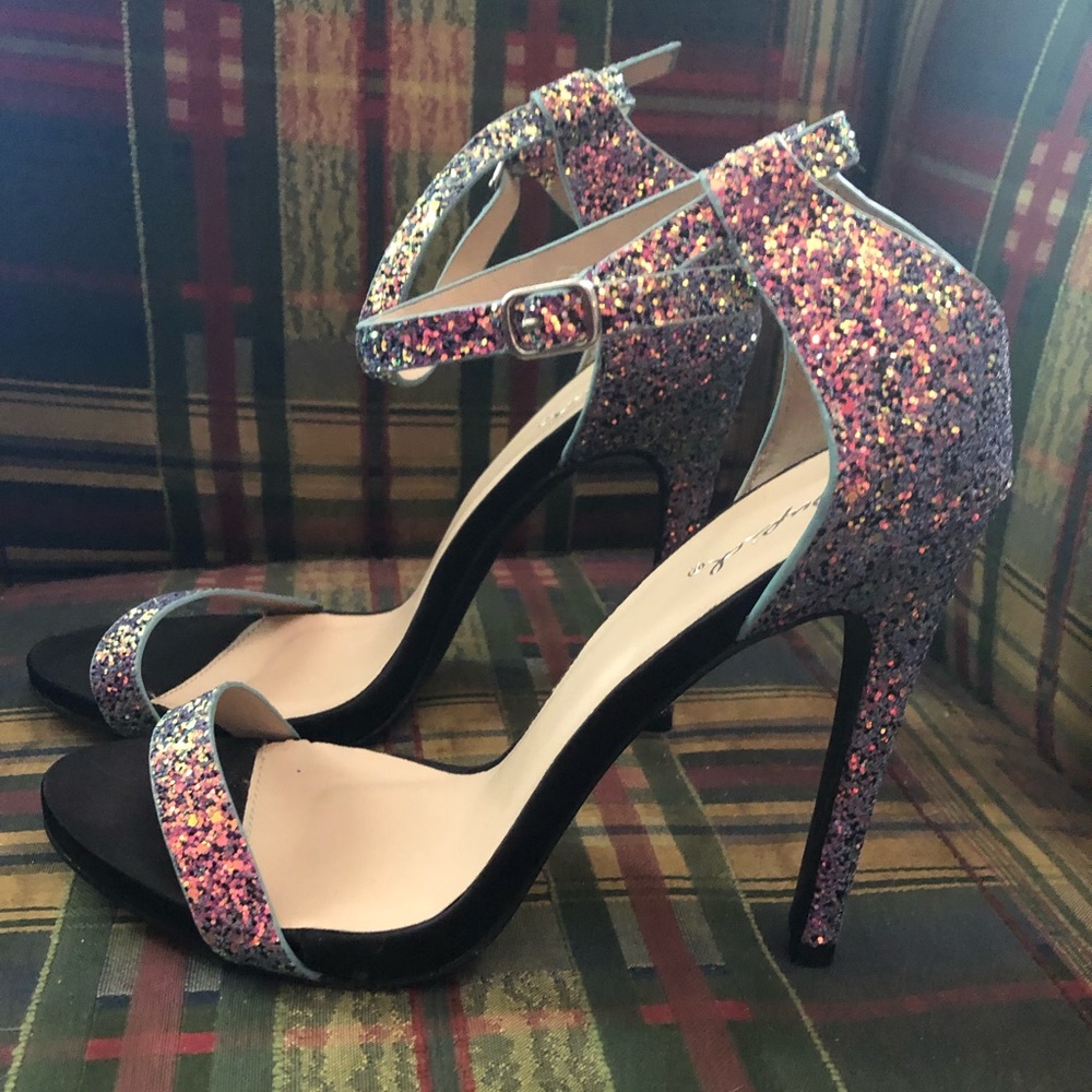 Quips Multicolored Glitter Dress Shoes